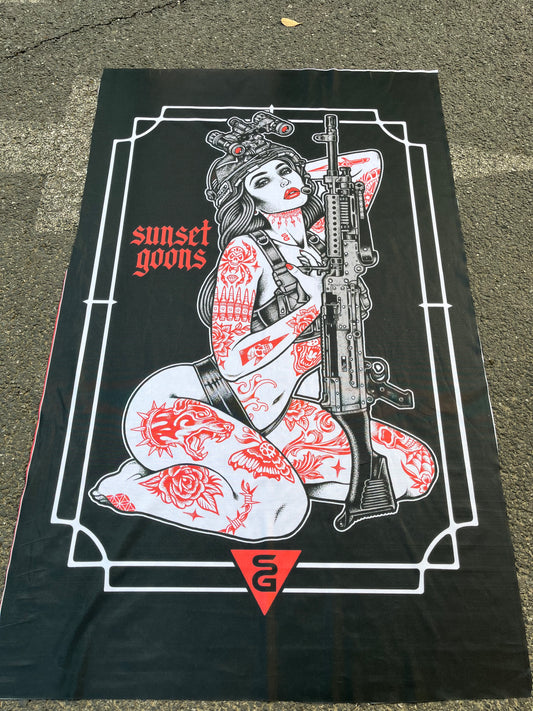 Guns Up Pin Up